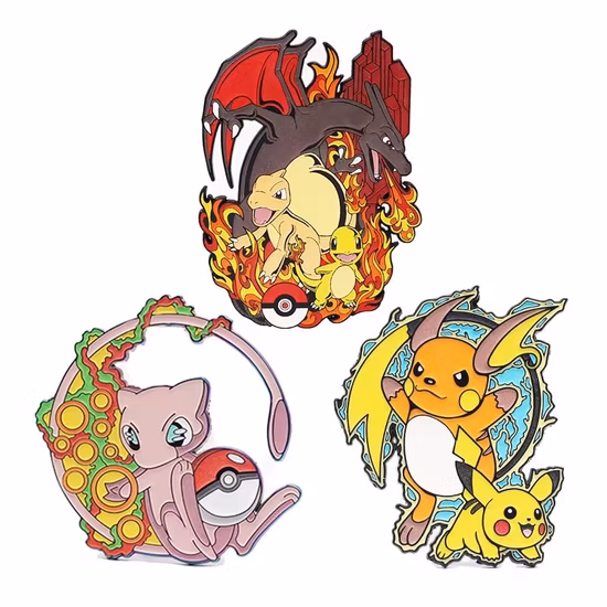 Popular Glitter Enamel Pins Cute