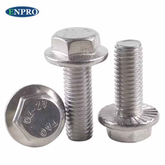 DIN6921 Stainless Steel M3-M56 Hex Head Flanged Bolt and Nut