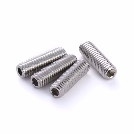 Stainless A2-70 Hexagon Socket Set Screw with Flat Point M1.6-M8