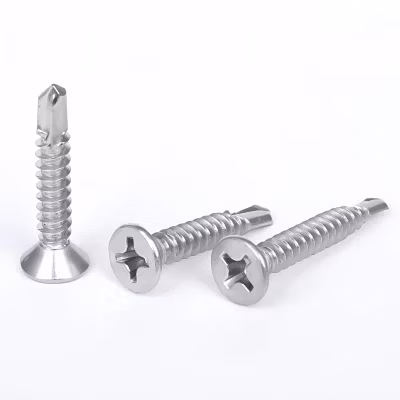 SUS 410 Wafer Lathe Set Flat Socket Hex Phillips Pan Head Countersunk Self Drilling Screw